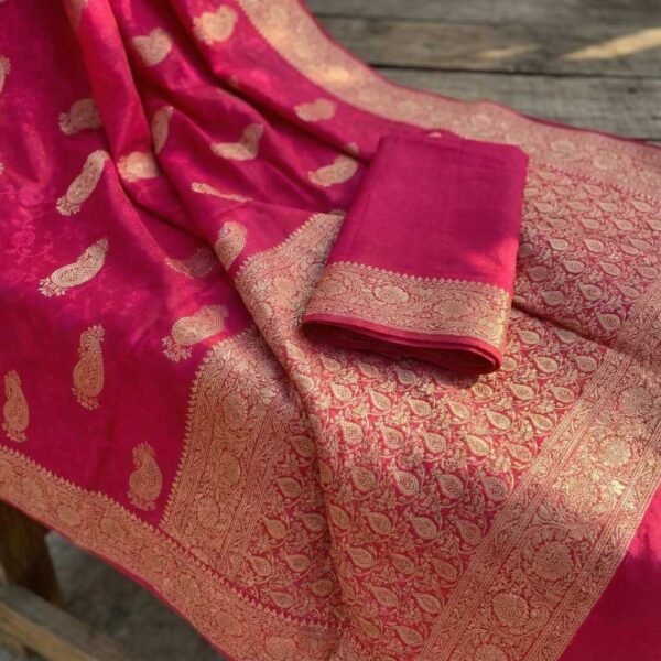 Pink Dola Silk Saree