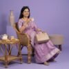 Light Purple Georgette Saree