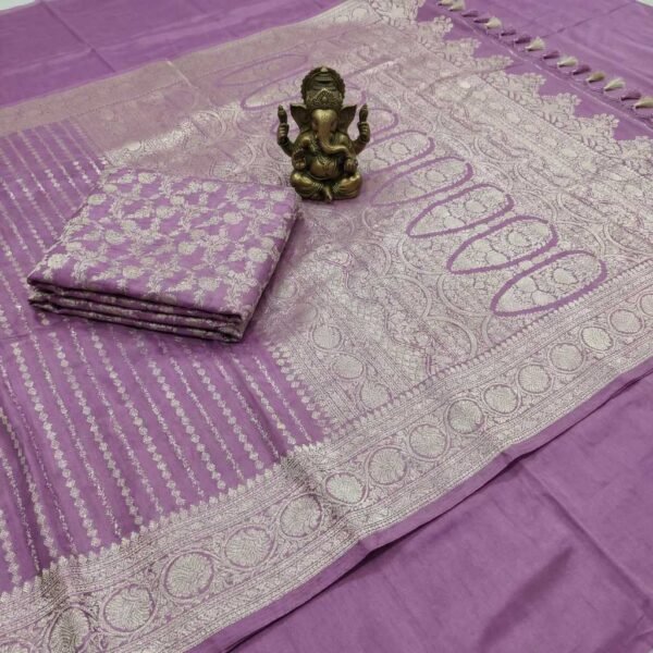 Light Purple Georgette Saree