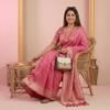 Peach Georgette Saree