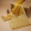 Golden Yellow Georgette Saree