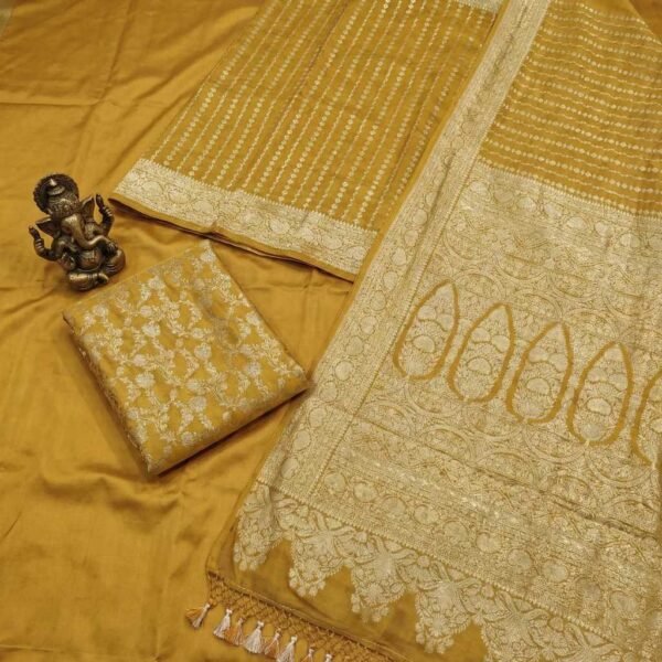 Golden Yellow Georgette Saree