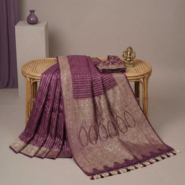 Dark Wine Georgette Saree