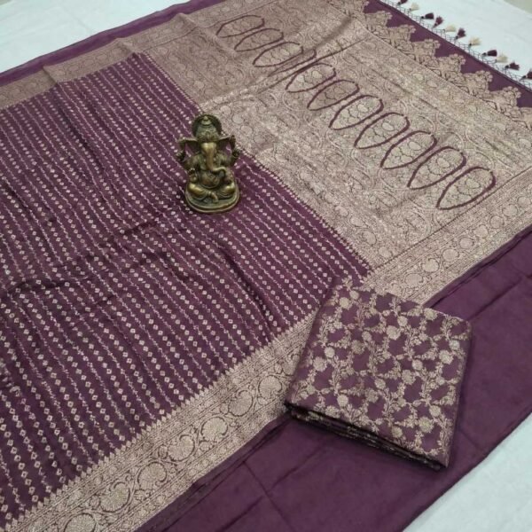 Dark Wine Georgette Saree