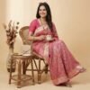 Peach Color Georgette Saree
