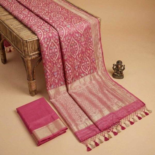 Peach Color Georgette Saree