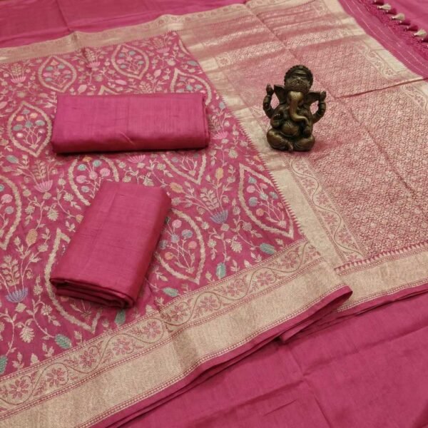 Peach Color Georgette Saree
