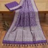 Dark Purple Georgette Saree
