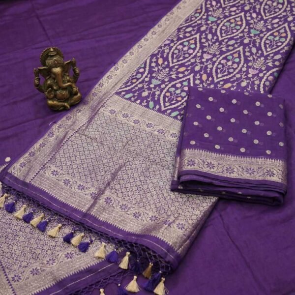 Dark Purple Georgette Saree