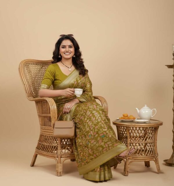 BS002350-3(1) Mustard Georgette Saree