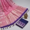 BS002351-4(2) Gajri Blue Banarasi Pure Silk Saree