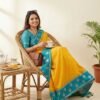 Yellow Banarasi Pure Silk Saree