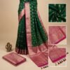 Dark Green Banarasi Pure Silk Saree