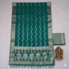Dark Green Lahariya Banarasi Pure Silk Saree