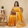 Yellow Boota Banarasi Pure Silk Saree