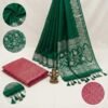 Green Pink Banarasi Pure Silk Saree