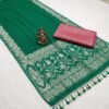Green Pink Banarasi Pure Silk Saree