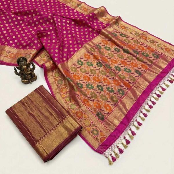 Rani Booty Banarasi Pure Silk Saree