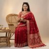 Red Banarasi Pure Silk Saree