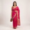 Pink Banarasi Pure Silk Saree