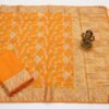 Mustard Yellow Banarasi Pure Silk Saree