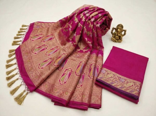 BS002370-4(3) Rani Banarasi Pure Silk Saree