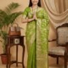 Light Green Banarasi Pure Silk Saree