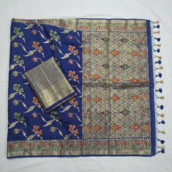 Royal Blue Banarasi Pure Silk Saree