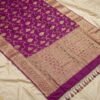 BS002371-5(2) Purple Banarasi Pure Silk Saree
