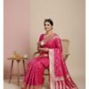 Shining Magenta Banarasi Silk Saree