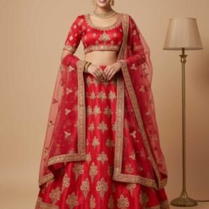 Red Festive Lehenga