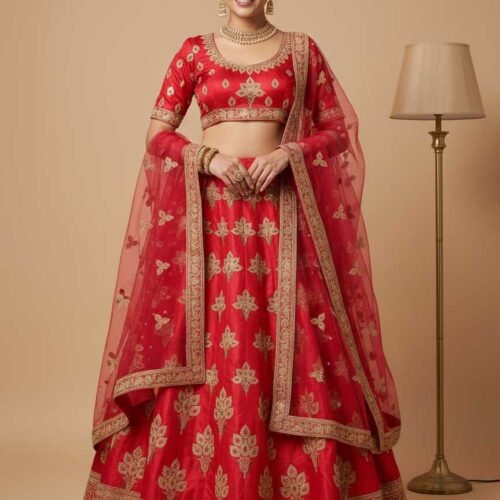 BS1248-1 Red Festive Lehenga