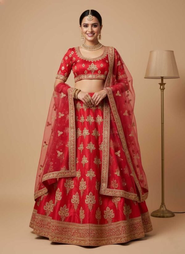 Red Festive Lehenga