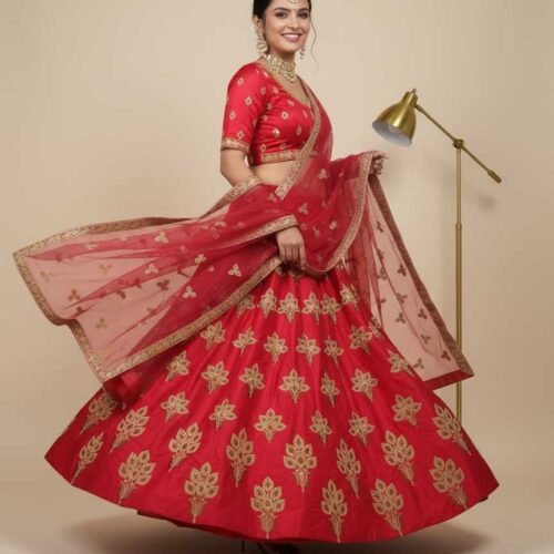 Red Festive Lehenga
