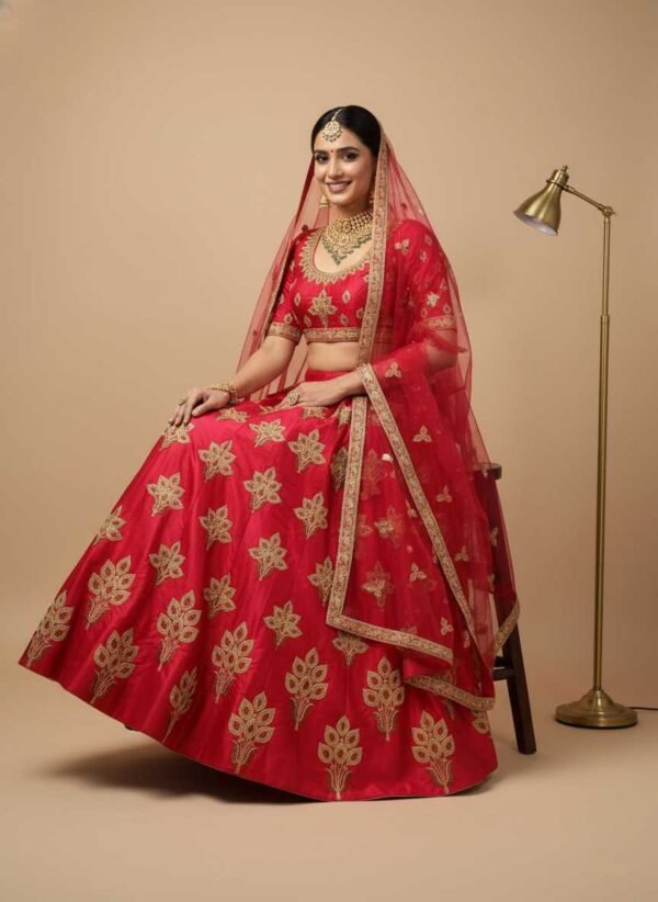 Red Festive Lehenga