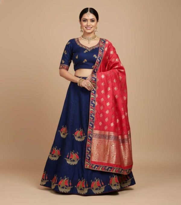 Blue Festive Lehenga