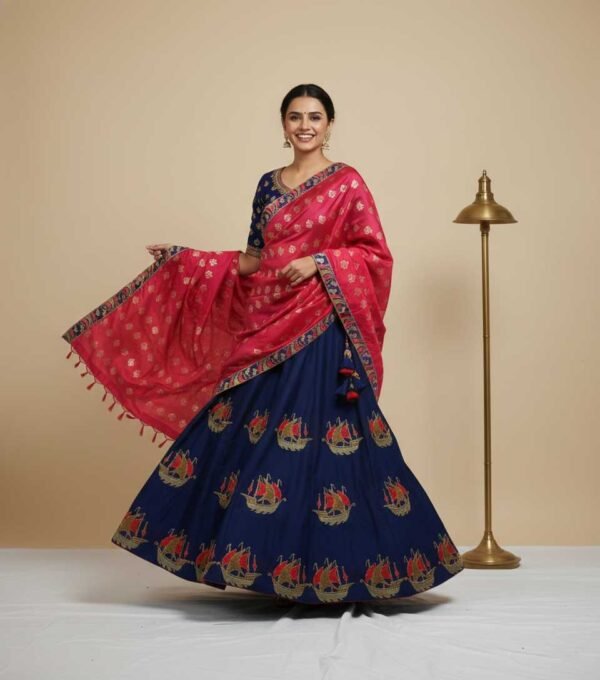 Blue Festive Lehenga