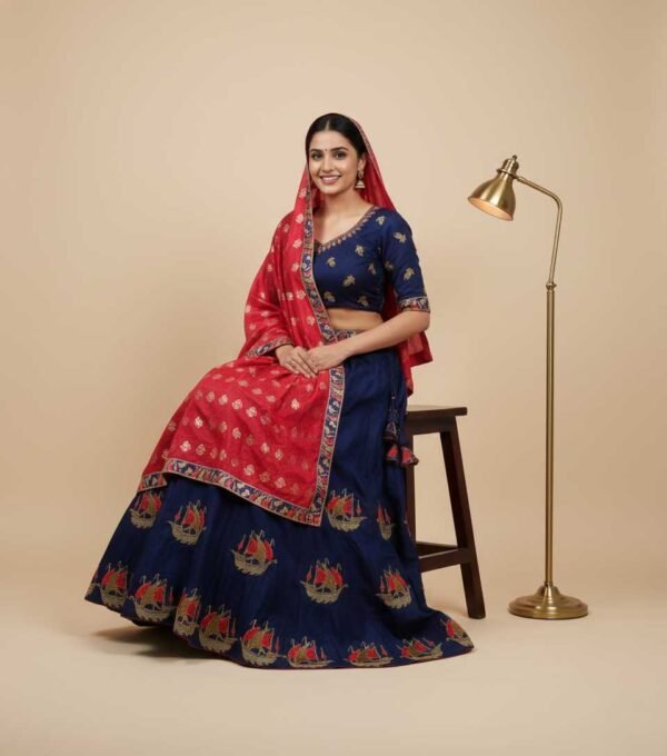 Blue Festive Lehenga