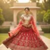 Tomato Red Bridal Lehenga
