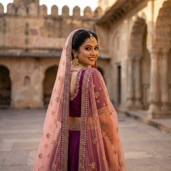 Gorgeous Wine Bridal Lehenga