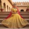 Bright Yellow Bridal Lehenga