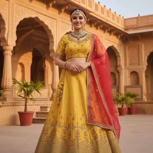 Bright Yellow Bridal Lehenga Bright Yellow Bridal Lehenga