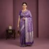 Dark Purple Georgette Saree