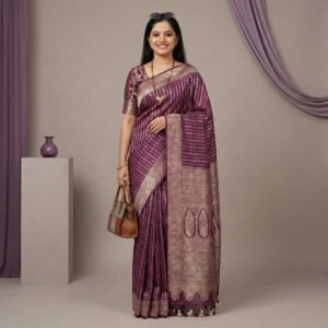 Dark Wine Georgette Saree