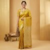 Golden Yellow Georgette Saree