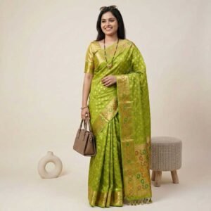 Green Booty Banarasi Pure Silk Saree