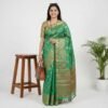 Green Meenakari Banarasi Pure Silk Saree Green Meenakari Banarasi Pure Silk Saree