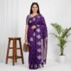 Lavender Banarasi Pure Silk Saree