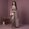 Light Coke Georgette Saree