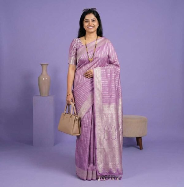 Light Purple Georgette Saree